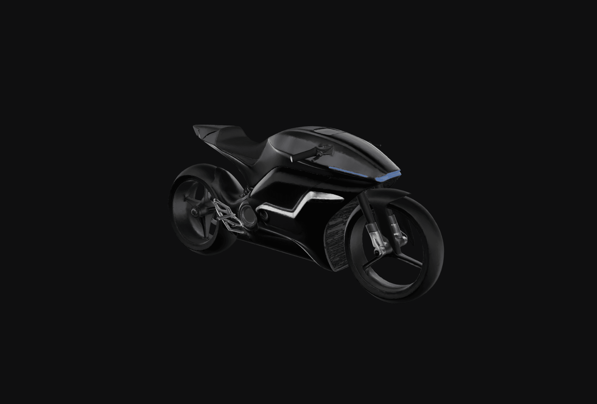AI-generated 3D motorcycle model
