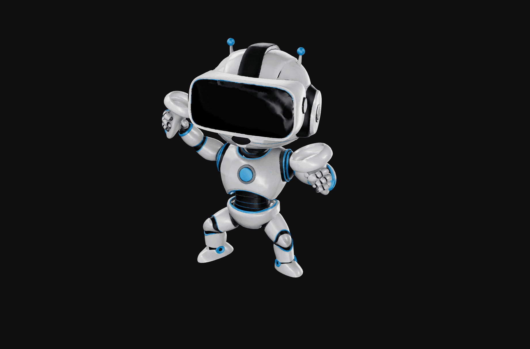 AI-generated 3D VR robot character